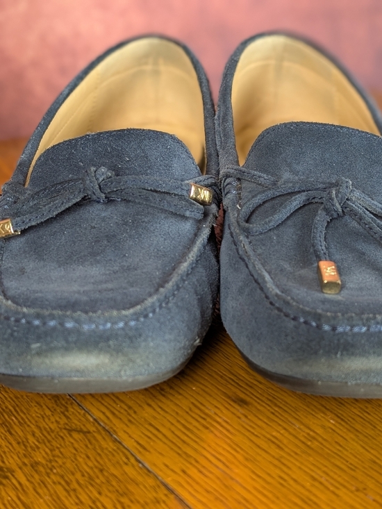 Michael Kors Shoes - Michael Kors Navy Suede Bow-Accent Driving Loafers
